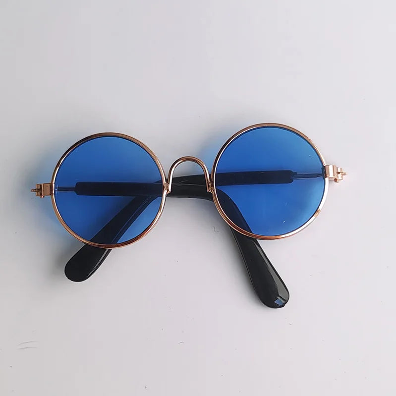 Cat Sunglasses Vintage Round Glasses for Pet Photos and Costumes