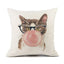 Cartoon Cat Cushion Cover, Peach Skin Throw Pillow Case 7 Sizes