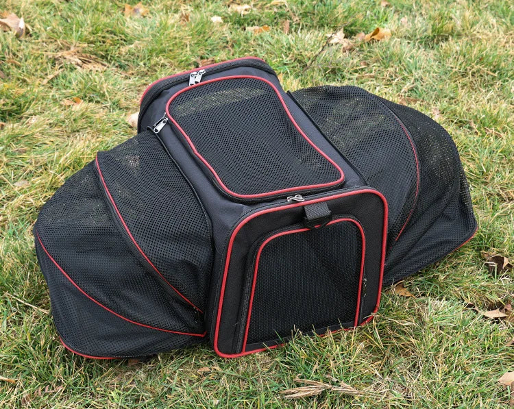 Double Expandable Cat Carrier Bag with Fold-Flat Design, S or L