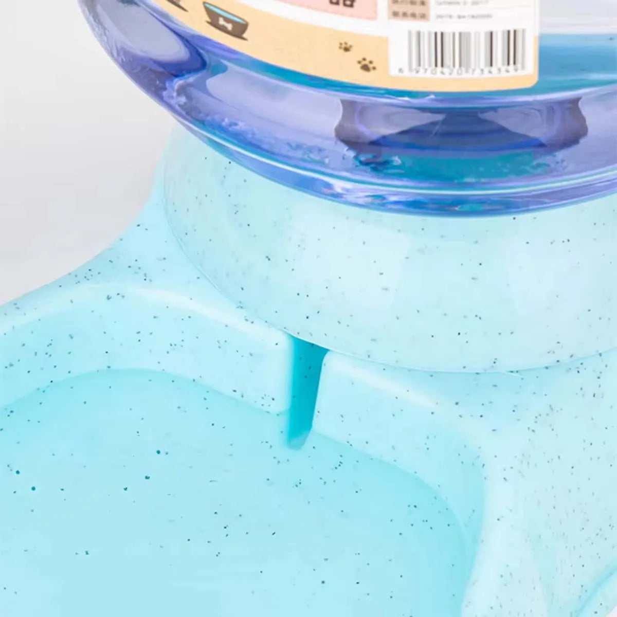 Large 3.8 L Gravity Cat Water Dispenser and Food Feeder, Speckled Base
