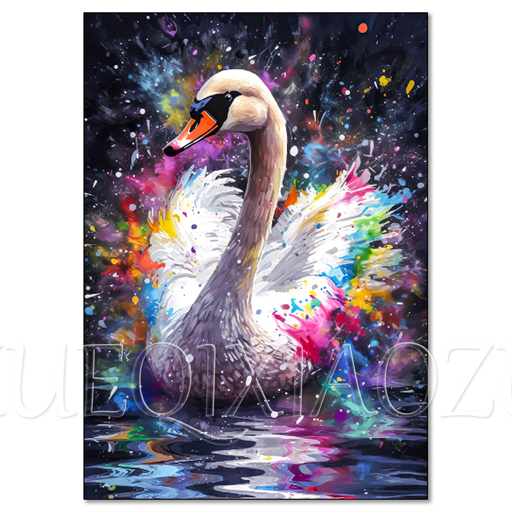 Colorful Lion Diamond Painting Kit, 5D Full Drill Big Cat Art