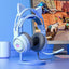 JINSERTA Cat Wallet Cat Ear Gaming Headphones – RGB Wired Headset with Mic, 50mm Drivers, 3.5mm Connection for PC & Phone
