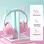 QearFun Cat Wallet Bluetooth Headphones – Cute Cat Ear Wireless Headset with Colorful LED Lights, Mic & Foldable Design
