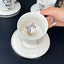 Hidden Kitten Cup and Saucer, Ceramic Coffee Cup With 3D Cat Inside