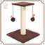 Basic Kitten Scratching Post With Top Perch and Two Hanging Ball Toys