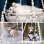 Handwoven Cotton Rope Cat Hammock Swing with Cushion