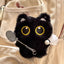 Black Cat Plush Keychain Bag Charm for Cat Lovers