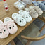 Cat Print Plush House Slippers, Warm Flannel Winter Shoes