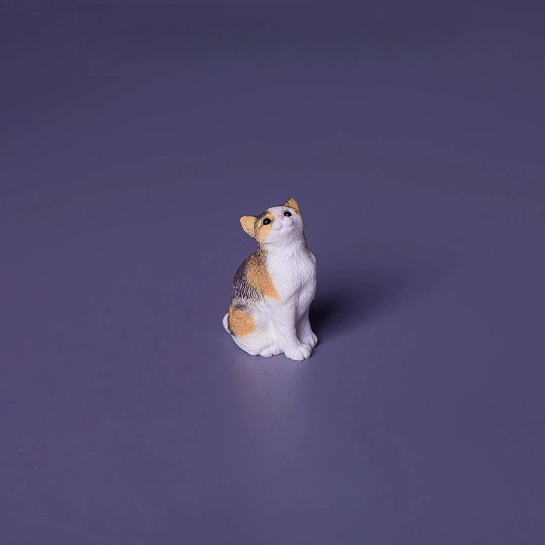Realistic Mini Kitten Figurines, Funny Cat Poses Resin Ornaments