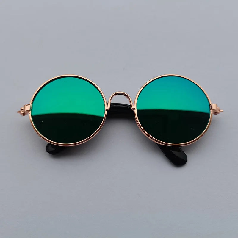 Cat Sunglasses Vintage Round Glasses for Pet Photos and Costumes