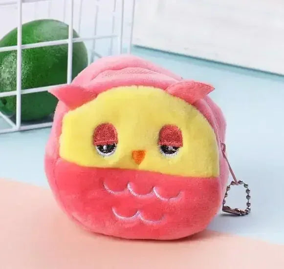 Orange Tabby Cat Face Coin Purse, Soft Plush Zipper Pouch, 4.9 Inches
