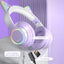 QearFun Cat Wallet Bluetooth Headphones – Cute Cat Ear Wireless Headset with Colorful LED Lights, Mic & Foldable Design