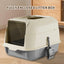 Large Cat Litter Box, Enclosed or Stainless Steel Open Style for Multi-Cat Homes
