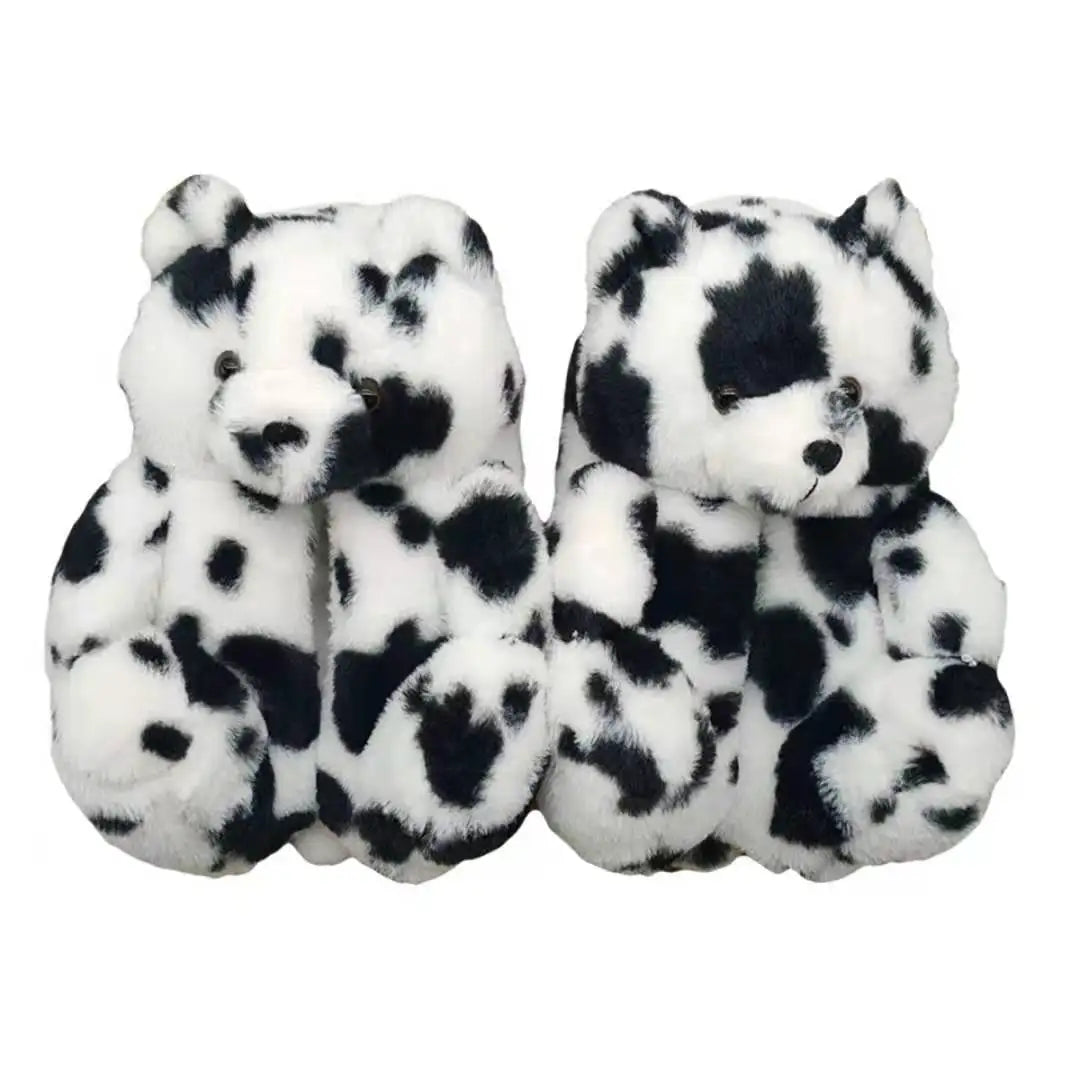 Hug Cat Slippers for Women, Cute Plush Winter House Shoes