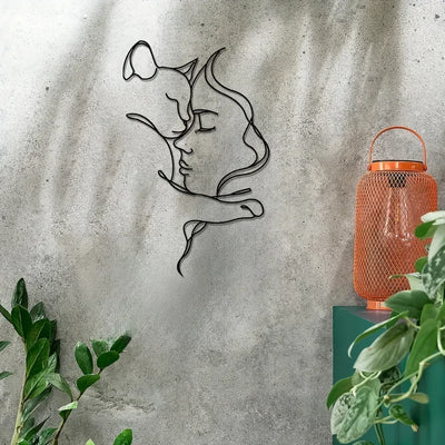 Art mural chat et chien
