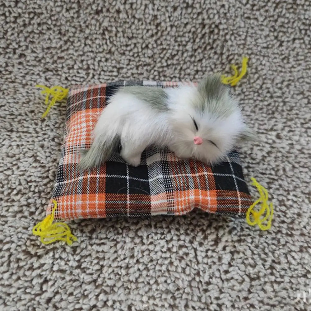 Mini pisică de pluș realistă