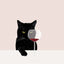 Art abstrait de chat Poster