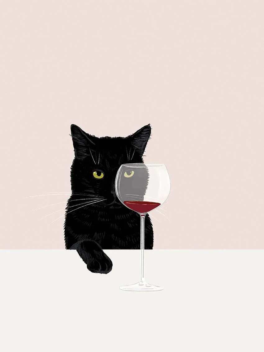 Art abstrait de chat Poster