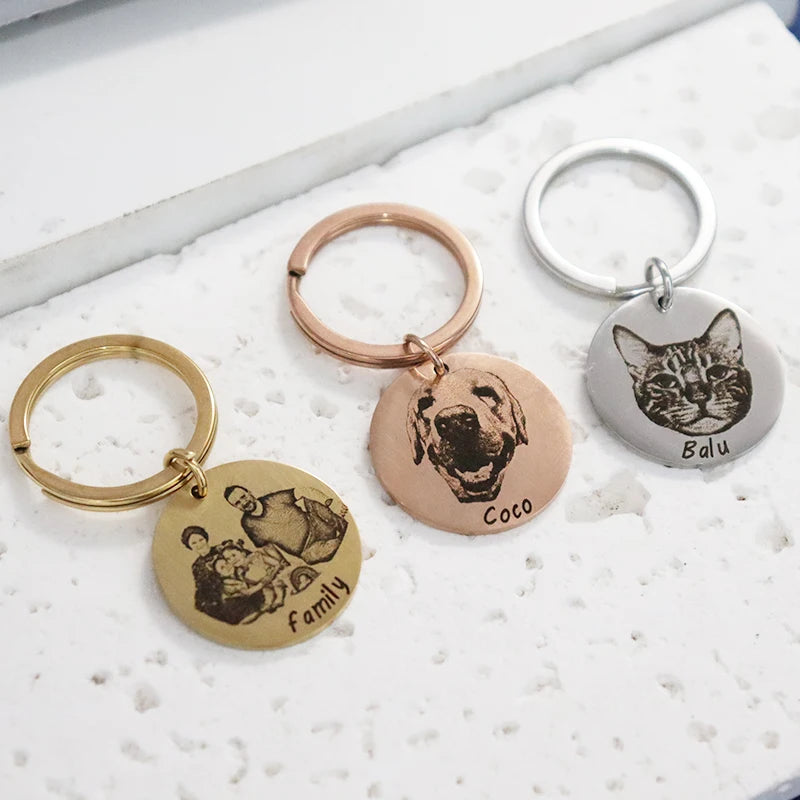 Porte-clés maman chat
