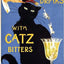 Cats and Wine Vintage Metal Sign, 8 x 12 Inch Bar Wall Decor