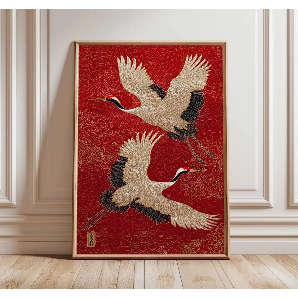 Affiches antiques d’aquarelle de chat japonais