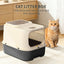 Large Cat Litter Box, Enclosed or Stainless Steel Open Style for Multi-Cat Homes