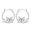 Cat Hoop Earrings for Women Fashion Fine Jewelry Birthday Party Gifts