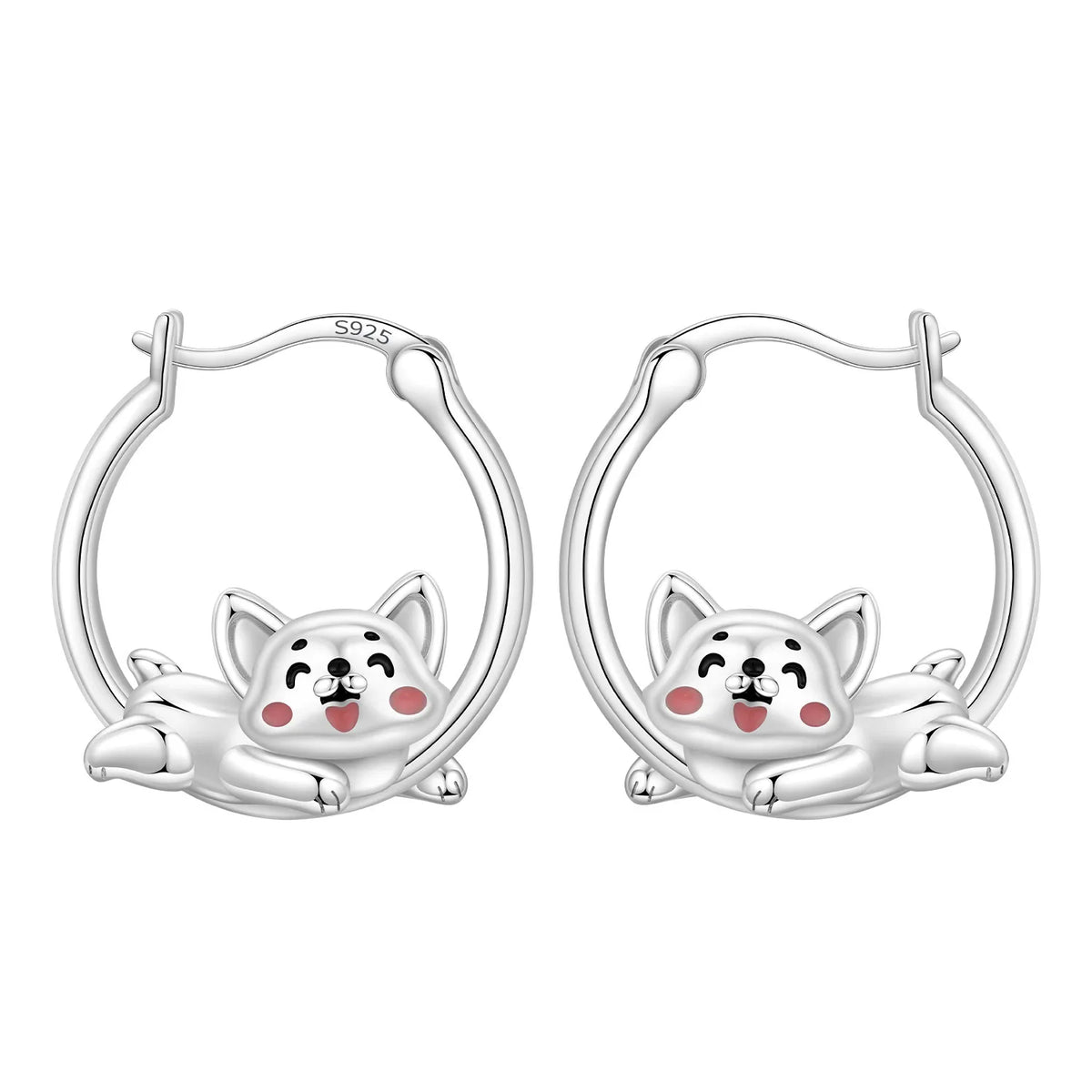 Cat Hoop Earrings for Women Fashion Fine Jewelry Birthday Party Gifts