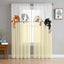 Cartoon Cat Sheer Curtains, Printed Voile Window Panels Set of 2