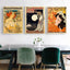 Vintage Paris Black Cat Poster Series, 1930s Style Canvas