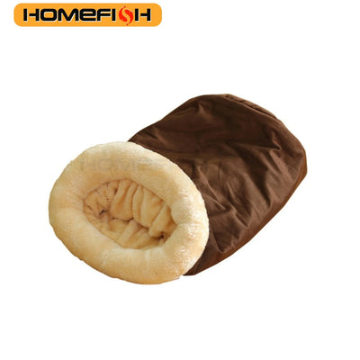 Gray Cat Sleeping Bag, Semi-Enclosed Pet Nest