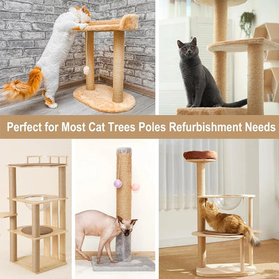 2-Pack Replacement Cat Tree Posts, 30 cm Rope-Wrapped