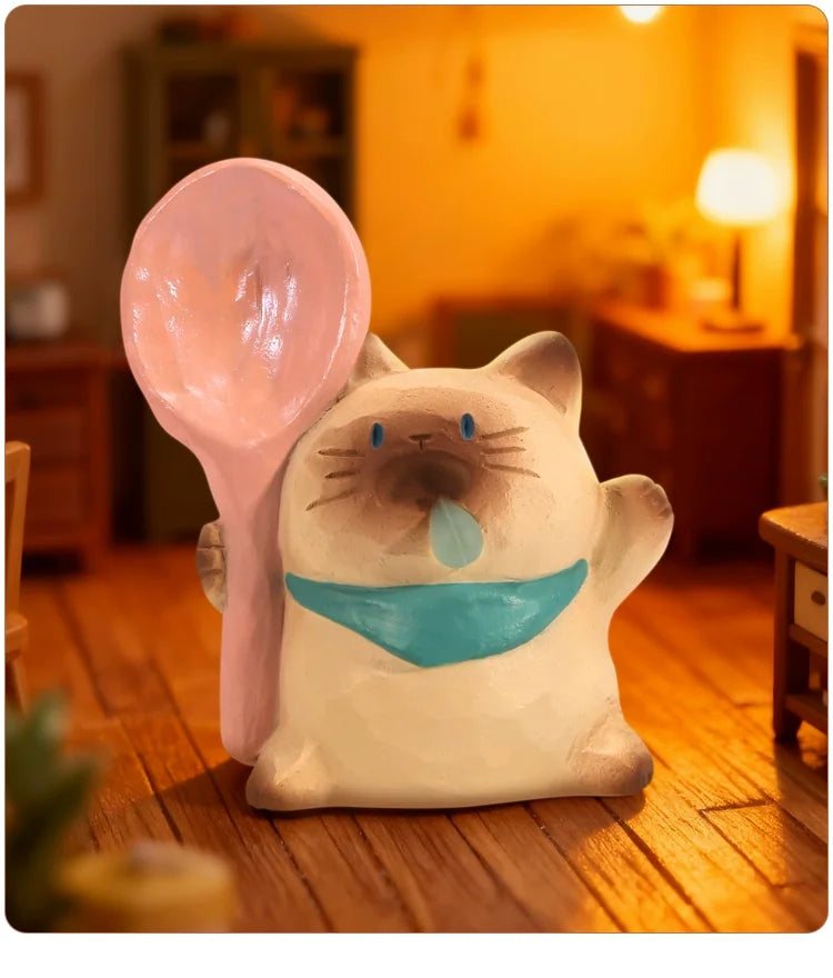 Siamese Cat Blind Box Figure, Cat Pai Daily Companion Series