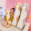Gray Tabby Long Cat Plush, 20 Inch Squishy Cat Leg Pillow