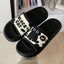 Black Cat Shower Slides for Women, Thick Cushioned EVA Sole