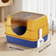 Large Cat Litter Box, Enclosed or Stainless Steel Open Style for Multi-Cat Homes