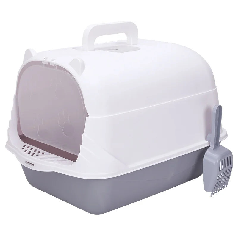 Large Size  Litter Box Full Enclosure with Sand for Kittens Poo