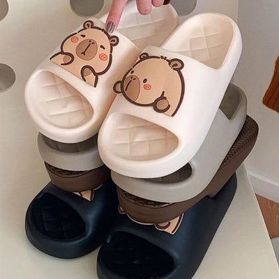 Cute Capybara Slides, Thick Sole EVA Summer Slippers Unisex