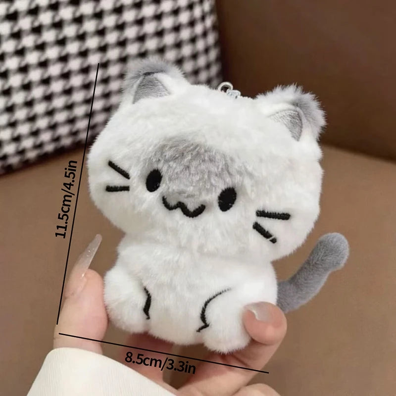 Black Cat Plush Keychain Bag Charm for Cat Lovers