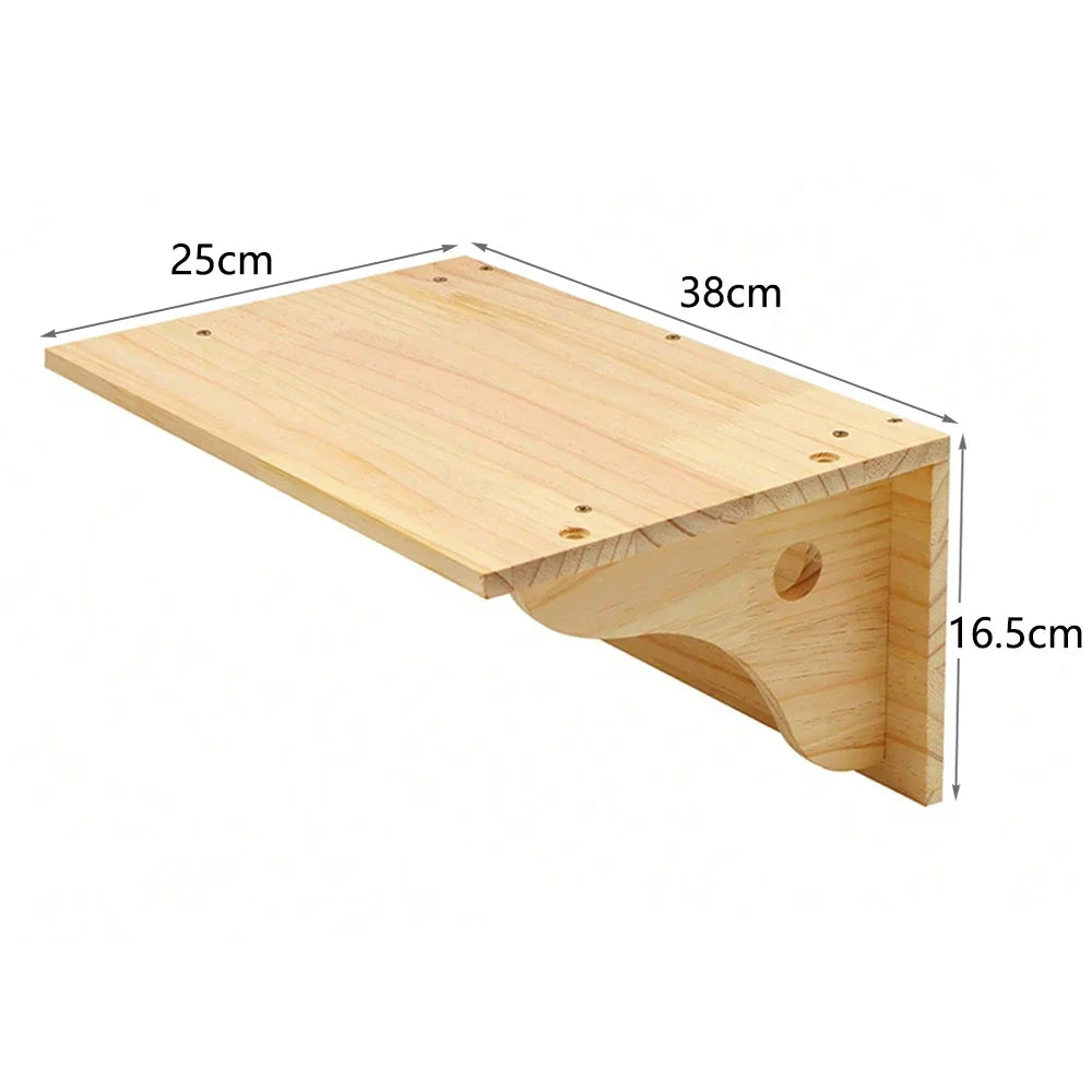 Wall-Mounted Cat Climbing Shelf Set with Bridge and Hammock
