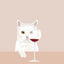 Art abstrait de chat Poster