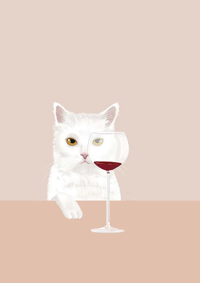 Art abstrait de chat Poster