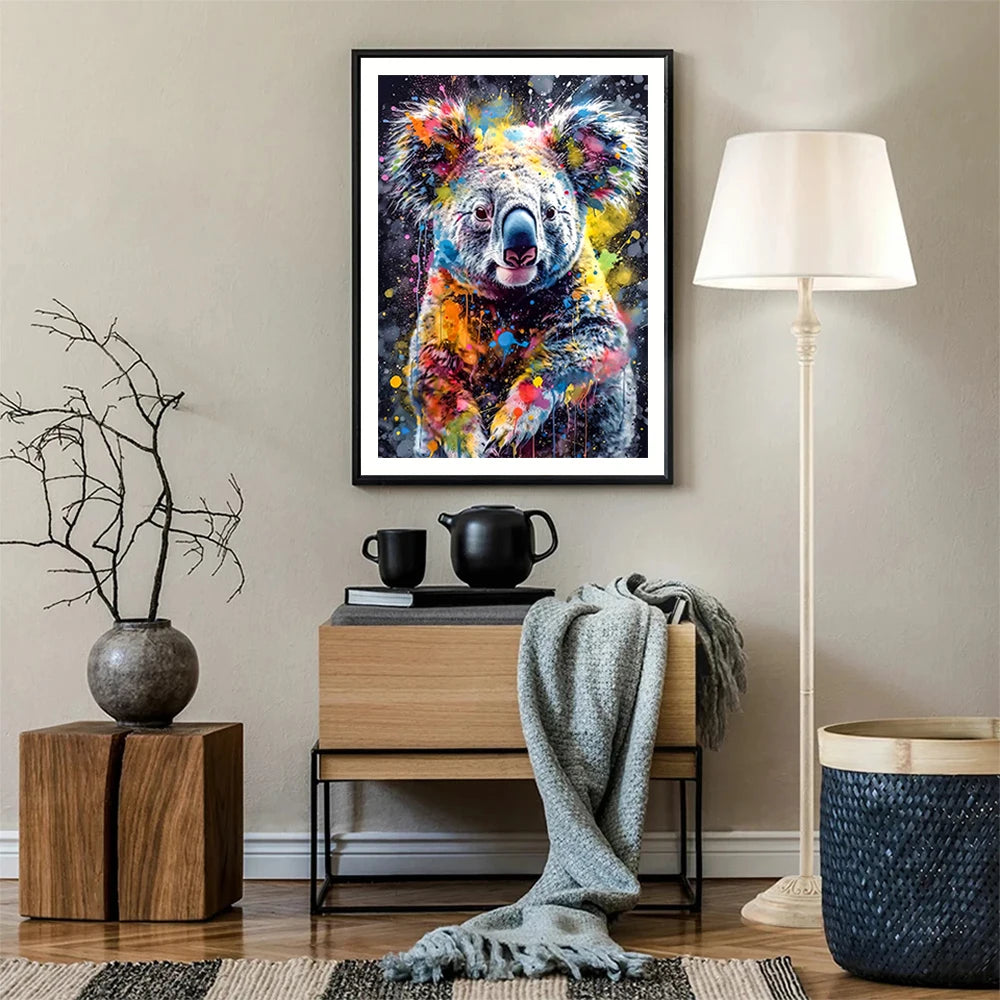 Colorful Lion Diamond Painting Kit, 5D Full Drill Big Cat Art