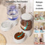 Large 3.8 L Gravity Cat Water Dispenser and Food Feeder, Speckled Base
