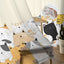 Cartoon Cat Sheer Curtains, Printed Voile Window Panels Set of 2