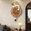 Cartoon Cat Wall Clock With Swinging Tail, 5 Fun Cat Designs