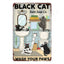 Oh My Eyes Black Cat Sign, Funny Bathroom Gift for Cat Owners