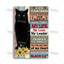Black Cat Vintage Tin Plate, Horizontal Retro Wall Sign Gift