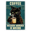Oh My Eyes Black Cat Sign, Funny Bathroom Gift for Cat Owners