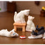 Miniature Resin Cat Figurine for Fairy Gardens and Dollhouses